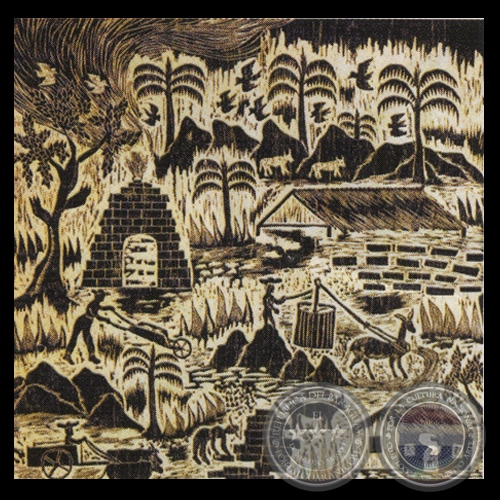 PAISAJE CAMPESINO, c.a. 1980 - Grabado de ANDRÉS CAÑETE - Año 2008